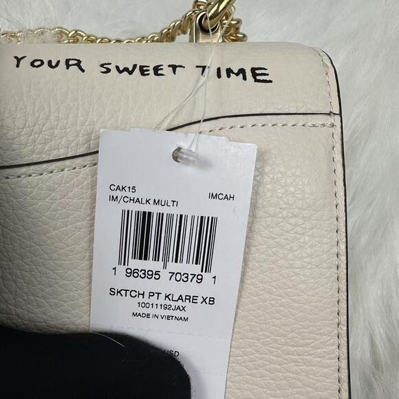 Coach Klare Crossbody Bag With Sketch Print In Chalk Multi Leather CAK15 NWT - Picture 6 of 14
